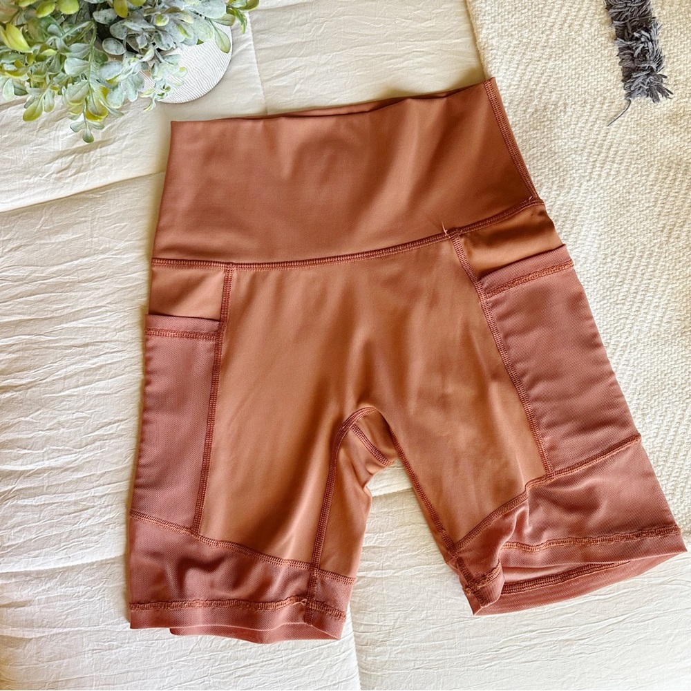 Aerie Offline Burnt Orange Bike Short